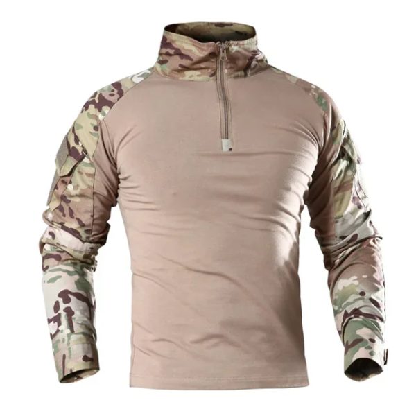 Économie de randonnée en plein air pour hommes, chemise à manches longues, vêtements de sport en coton, CP CamSolomon, chasse et escalade, saut militaire, armée – Image 2