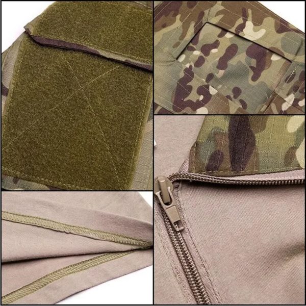 Économie de randonnée en plein air pour hommes, chemise à manches longues, vêtements de sport en coton, CP CamSolomon, chasse et escalade, saut militaire, armée – Image 6