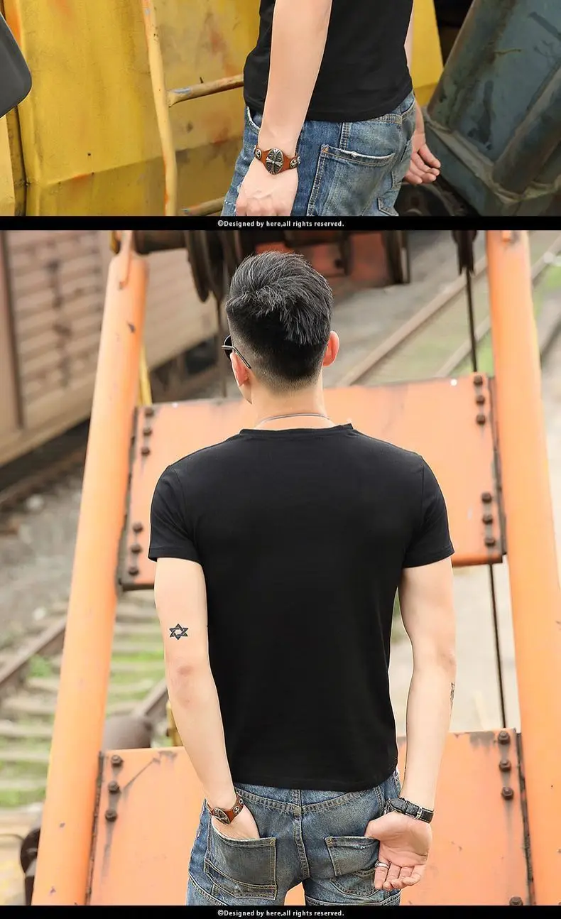 T-shirt à manches courtes pour homme, t-shirt de sport, haut extensible, coupe couvertes, lisse, vert armée, original, confortable