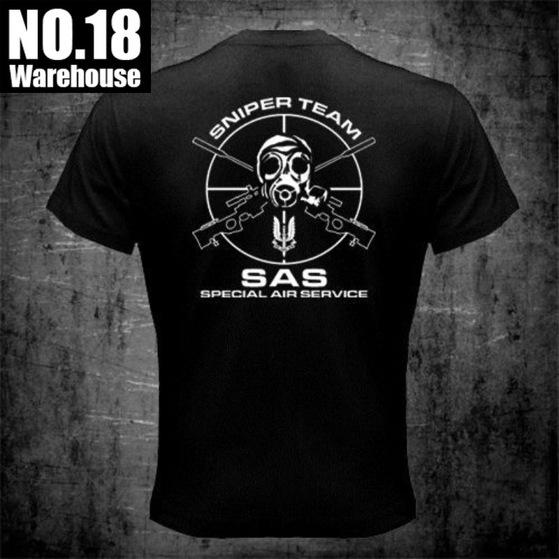 T-shirt de sniper SAS militaire pour hommes, chemise de sniper, t-shirt de l'armée pour hommes, t-shirt militaire spécial, manches courtes, t-shirt d'été décontracté pour hommes