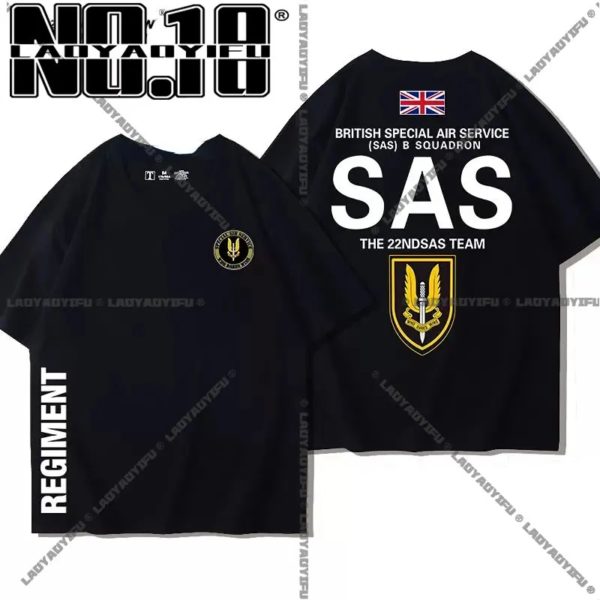 T-shirt de sniper SAS militaire pour hommes, chemise de sniper, t-shirt de l'armée pour hommes, t-shirt militaire spécial, manches courtes, t-shirt d'été décontracté pour hommes