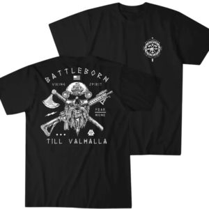 T-shirt manches courtes col rond homme, décontracté, 100% coton, Til Valhalla, Kokor, Spirit Genic Leborn, Grunt Keeptics, militaire