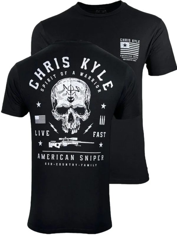 T-shirt manches courtes col rond homme, estival et décontracté, 100% coton, Spirit of Kokor, Chris Kyle, Sniper américain, Grunt militaire – Image 2