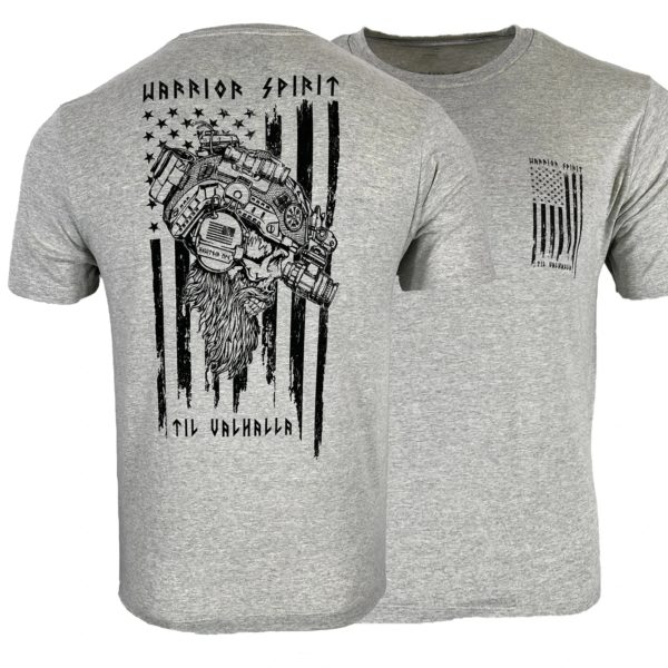 Til Valhalla. T-shirt militaire à manches courtes et col rond pour hommes, T-shirt décontracté, 100% coton, America, Kokor, Spirit, Vi King, DulSkull