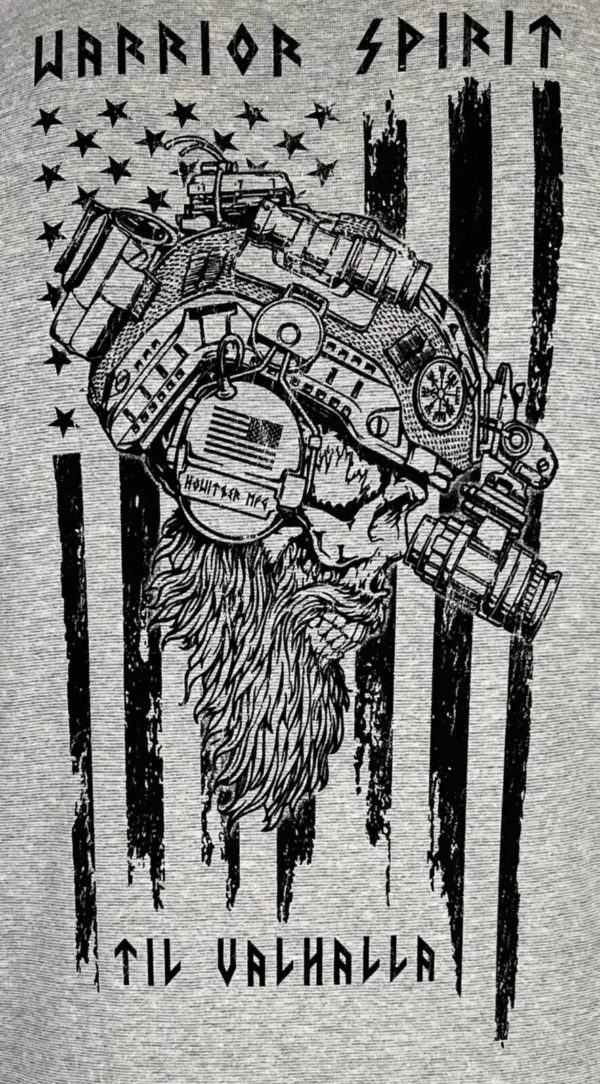 Til Valhalla. T-shirt militaire à manches courtes et col rond pour hommes, T-shirt décontracté, 100% coton, America, Kokor, Spirit, Vi King, DulSkull – Image 4
