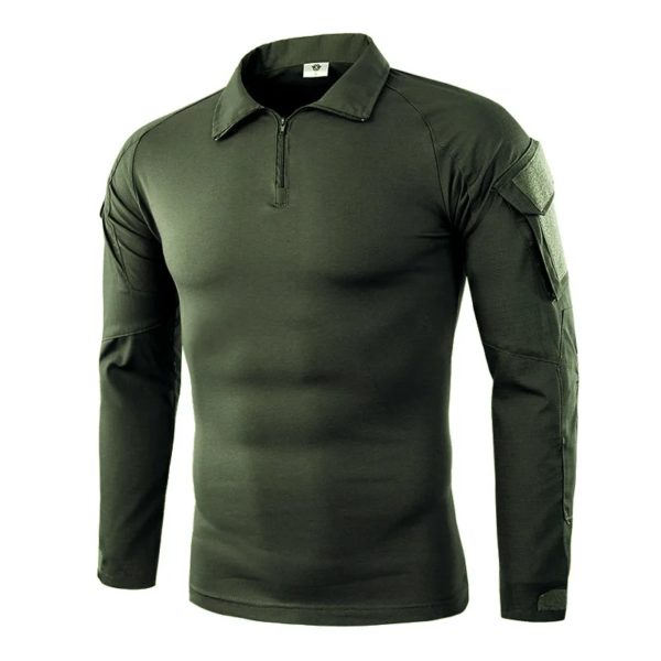 Économie de randonnée en plein air pour hommes, chemise à manches longues, vêtements de sport en coton, CP CamSolomon, chasse et escalade, saut militaire, armée – Image 2