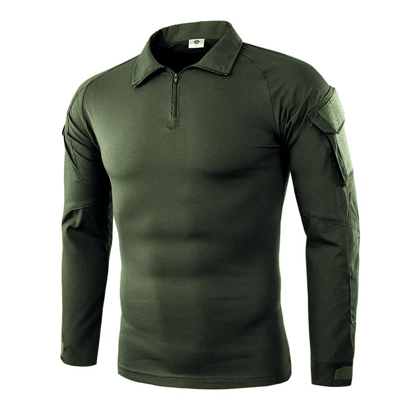 Économie de randonnée en plein air pour hommes, chemise à manches longues, vêtements de sport en coton, CP CamSolomon, chasse et escalade, saut militaire, armée Économie de randonnée en plein air pour hommes, chemise à manches longues, vêtements de sport en coton, CP CamSolomon, chasse et escalade, saut militaire, armée