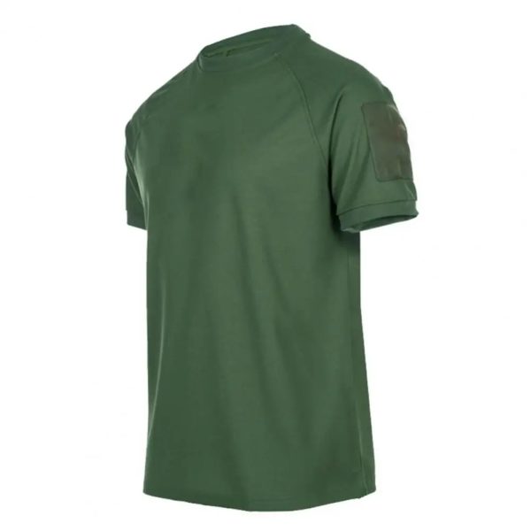 T-shirt unisexe à manches courtes et col rond pour hommes, haut militaire, séchage rapide, chemise solide, chemise d'entraînement, chemise de randonnée, document, été – Image 4