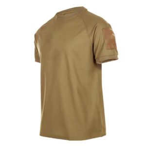 T-shirt unisexe à manches courtes et col rond pour hommes, haut militaire, séchage rapide, chemise solide, chemise d'entraînement, chemise de randonnée, document, été