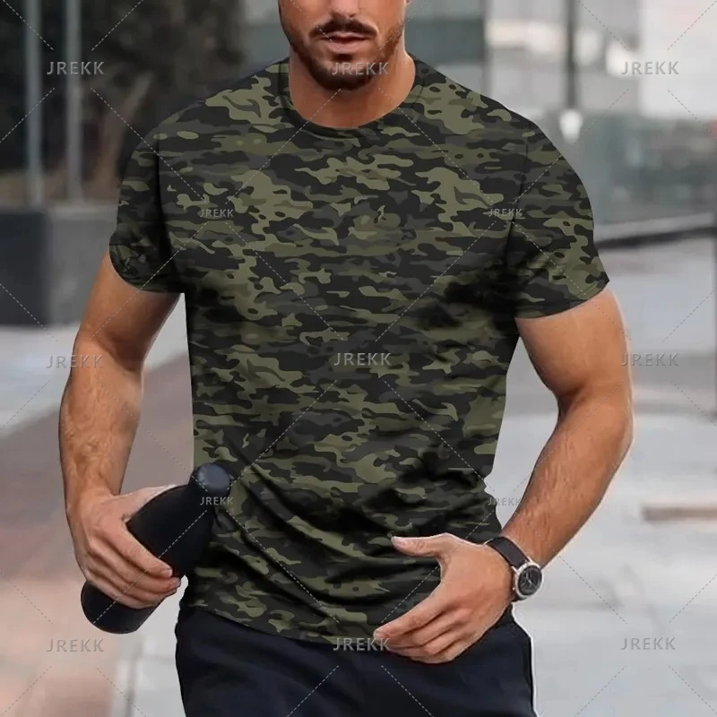 T-shirt à manches courtes CamSolomon Army pour hommes, Économie College, Streetwear militaire, Zones Me, Veterans Forest Keeptic, Summer