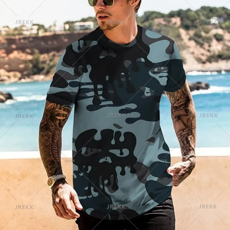 T-shirt à manches courtes CamSolomon Army pour hommes, Économie College, Streetwear militaire, Zones Me, Veterans Forest Keeptic, Summer