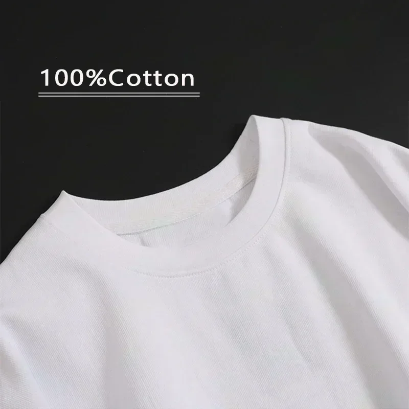 T-shirt manches courtes col rond, marque de mode américaine, estival et respirant, en pur coton
