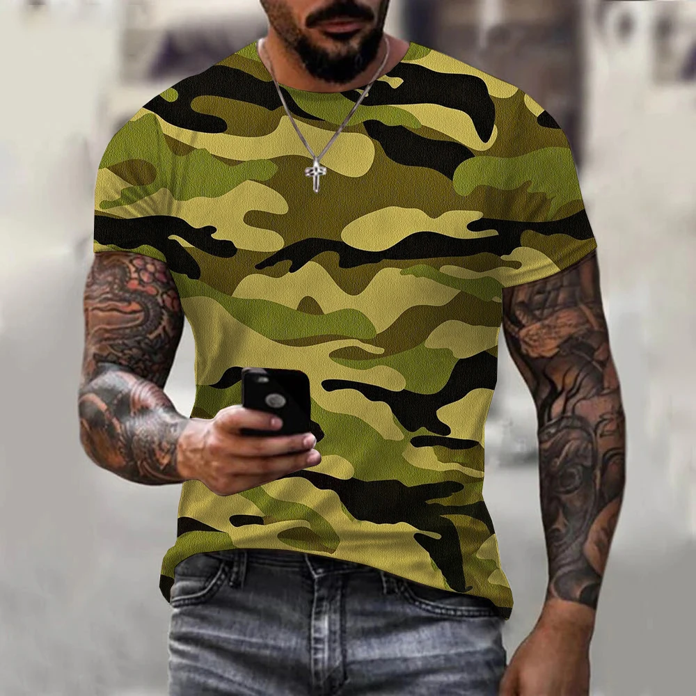 T-shirt d'été Old Army CamSolomon pour hommes, rétro, décontracté, extérieur, vêtements de travail universels, haut à manches courtes T-shirt d'été Old Army CamSolomon pour hommes, rétro, décontracté, extérieur, vêtements de travail universels, haut à manches courtes