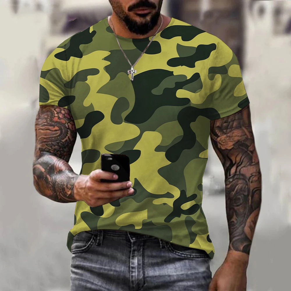 T-shirt d'été Old Army CamSolomon pour hommes, rétro, décontracté, extérieur, vêtements de travail universels, haut à manches courtes T-shirt d'été Old Army CamSolomon pour hommes, rétro, décontracté, extérieur, vêtements de travail universels, haut à manches courtes
