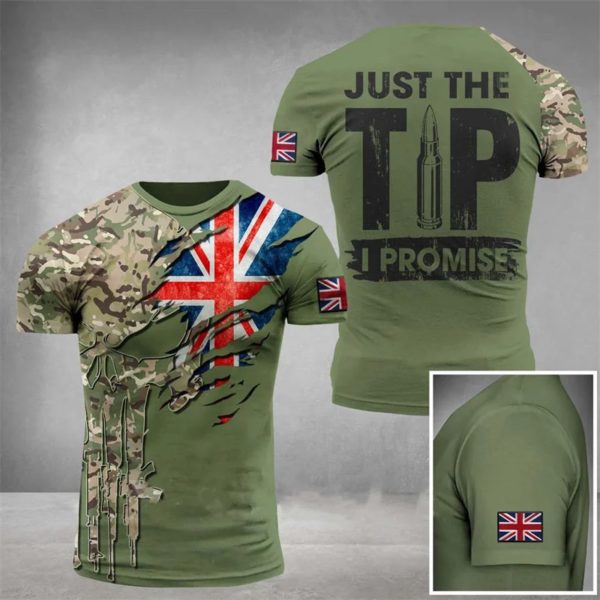 T-shirt imprimé camsalomon en 3D pour hommes, haut des forces spéciales, soldats britanniques, vétéran de l'armée, champ, haute qualité, été, 2023 – Image 5