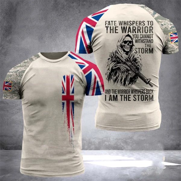 T-shirt imprimé camsalomon en 3D pour hommes, haut des forces spéciales, soldats britanniques, vétéran de l'armée, champ, haute qualité, été, 2023 – Image 3