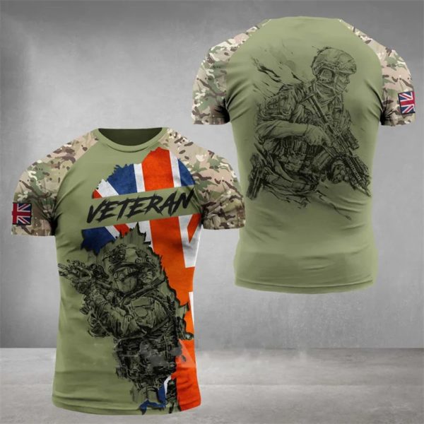 T-shirt imprimé camsalomon en 3D pour hommes, haut des forces spéciales, soldats britanniques, vétéran de l'armée, champ, haute qualité, été, 2023 – Image 6