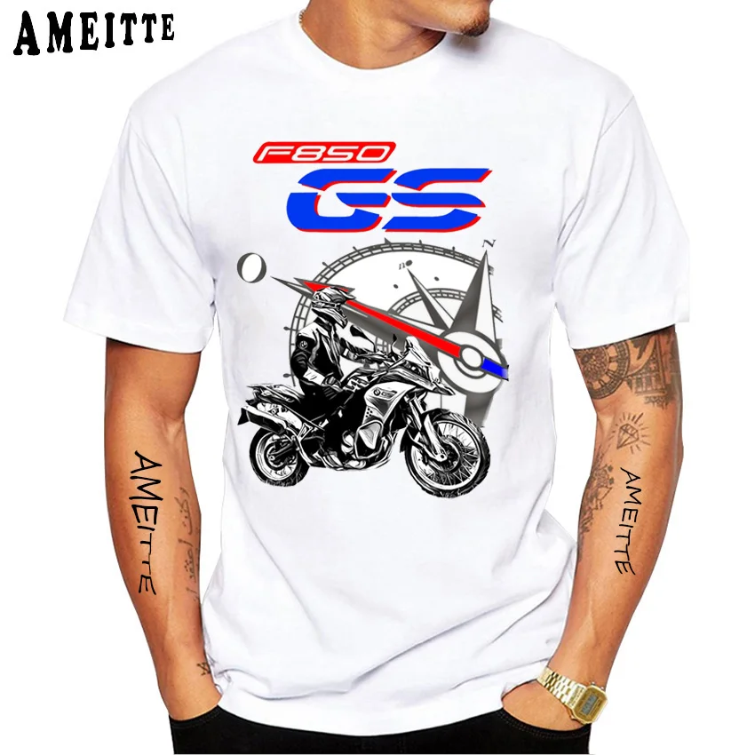 T-Shirt à Manches Courtes pour Homme, Blanc, Décontracté, pour Voyage, I'am A GS Overlander, Ride Adventure, pour Été