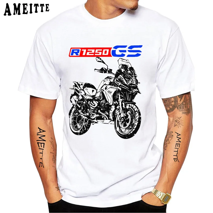 T-Shirt à Manches Courtes pour Homme, Blanc, Décontracté, pour Voyage, I'am A GS Overlander, Ride Adventure, pour Été