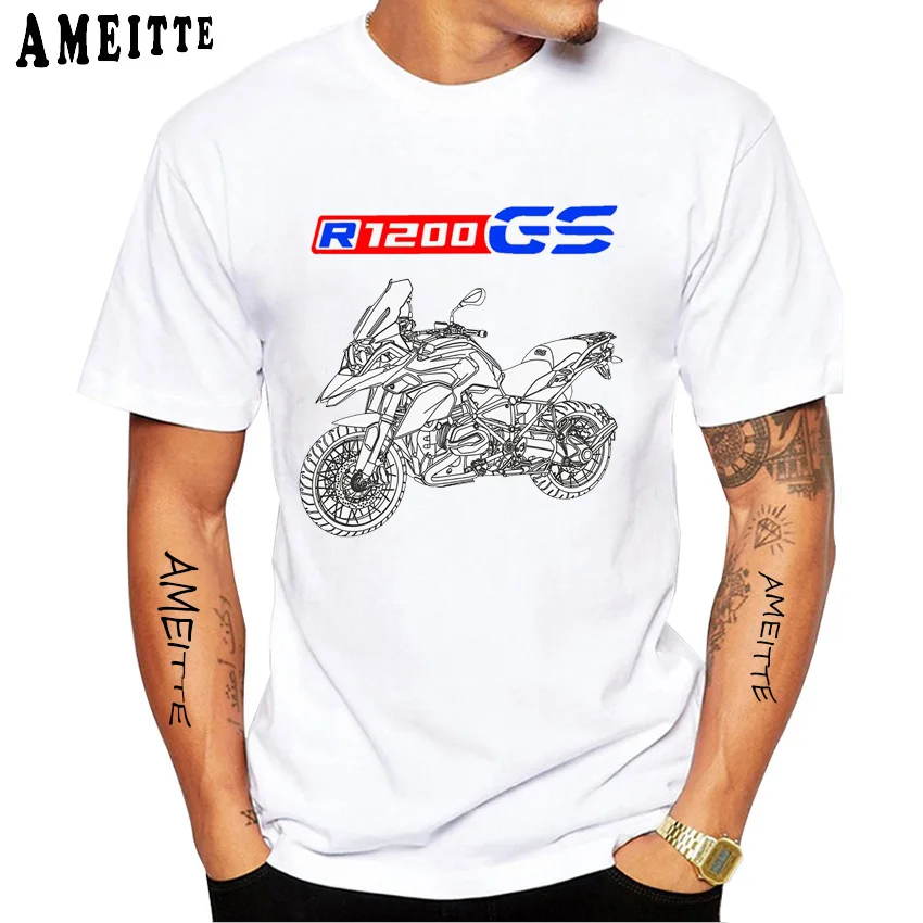 T-Shirt à Manches Courtes pour Homme, Blanc, Décontracté, pour Voyage, I'am A GS Overlander, Ride Adventure, pour Été