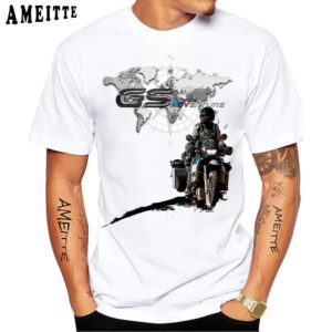 T-Shirt à Manches Courtes pour Homme, Blanc, Décontracté, pour Voyage, I'am A GS Overlander, Ride Adventure, pour Été