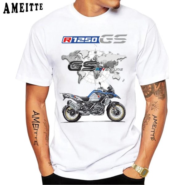 T-Shirt à Manches Courtes pour Homme, Blanc, Décontracté, pour Voyage, I'am A GS Overlander, Ride Adventure, pour Été – Image 4