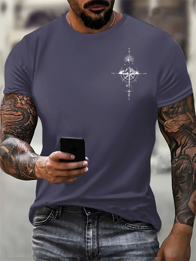 T-shirt à manches courtes imprimé en 3D pour hommes, vert armée, mode estivale, sports de plein air, décontracté, grande taille, t-shirt de rue à col rond, Y-6XL