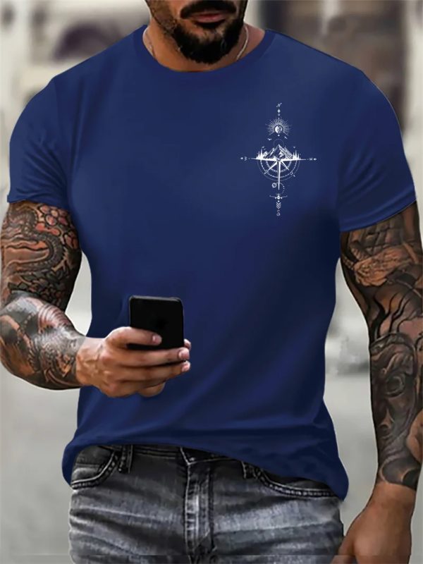 T-shirt à manches courtes imprimé en 3D pour hommes, vert armée, mode estivale, sports de plein air, décontracté, grande taille, t-shirt de rue à col rond, Y-6XL – Image 2