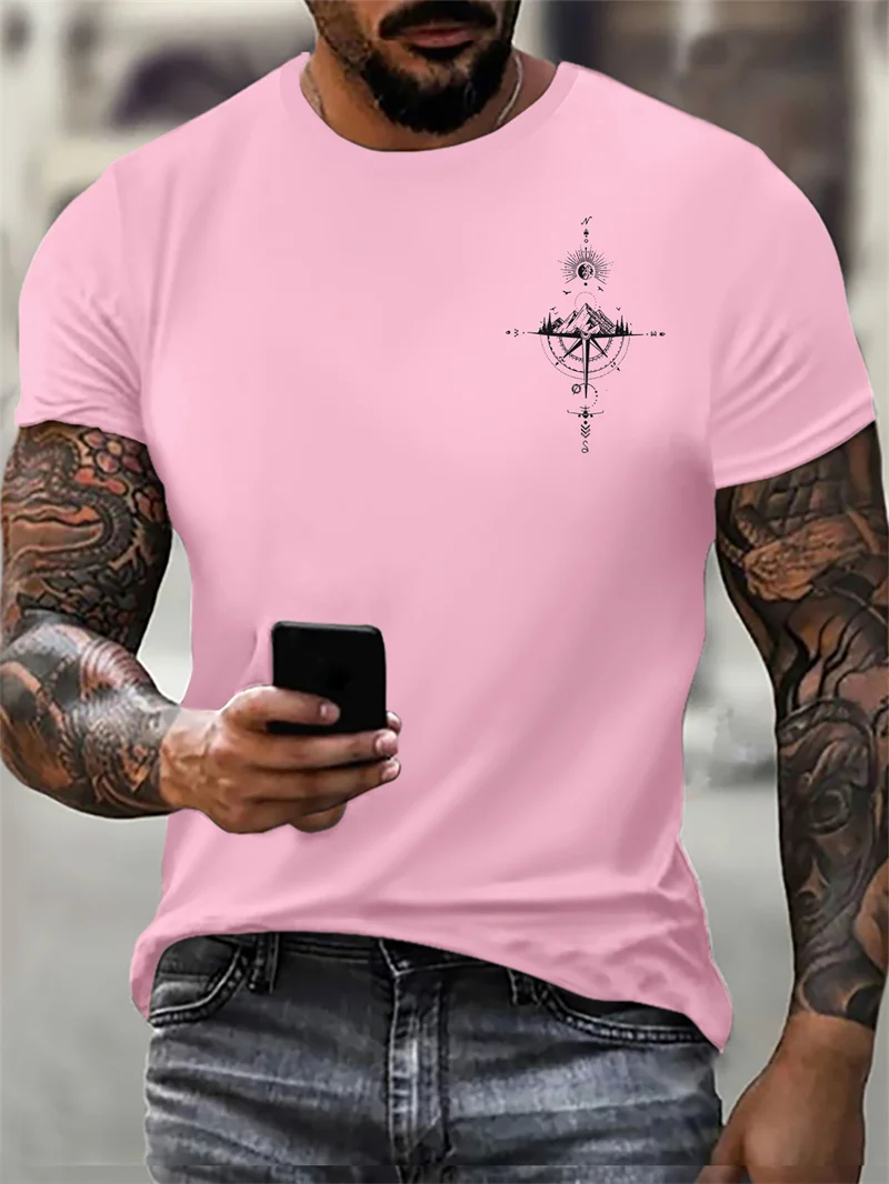 T-shirt à manches courtes imprimé en 3D pour hommes, vert armée, mode estivale, sports de plein air, décontracté, grande taille, t-shirt de rue à col rond, Y-6XL