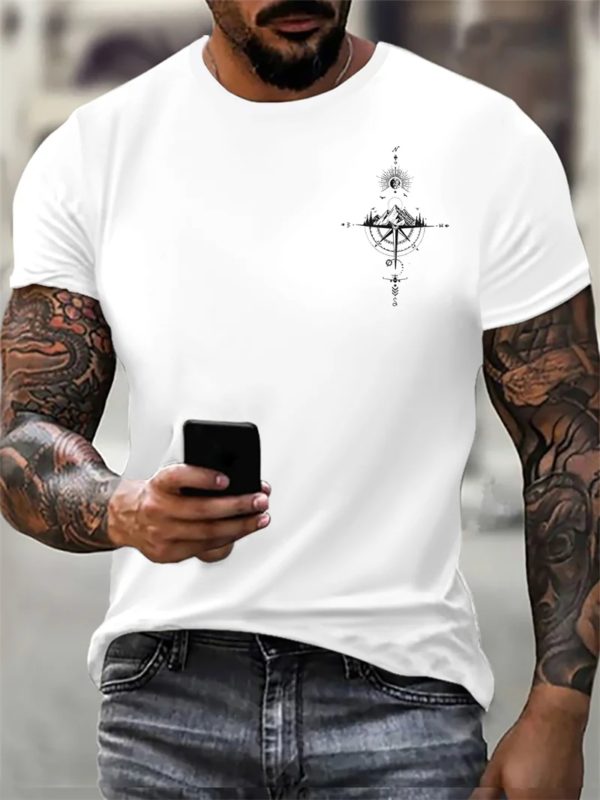 T-shirt à manches courtes imprimé en 3D pour hommes, vert armée, mode estivale, sports de plein air, décontracté, grande taille, t-shirt de rue à col rond, Y-6XL – Image 5