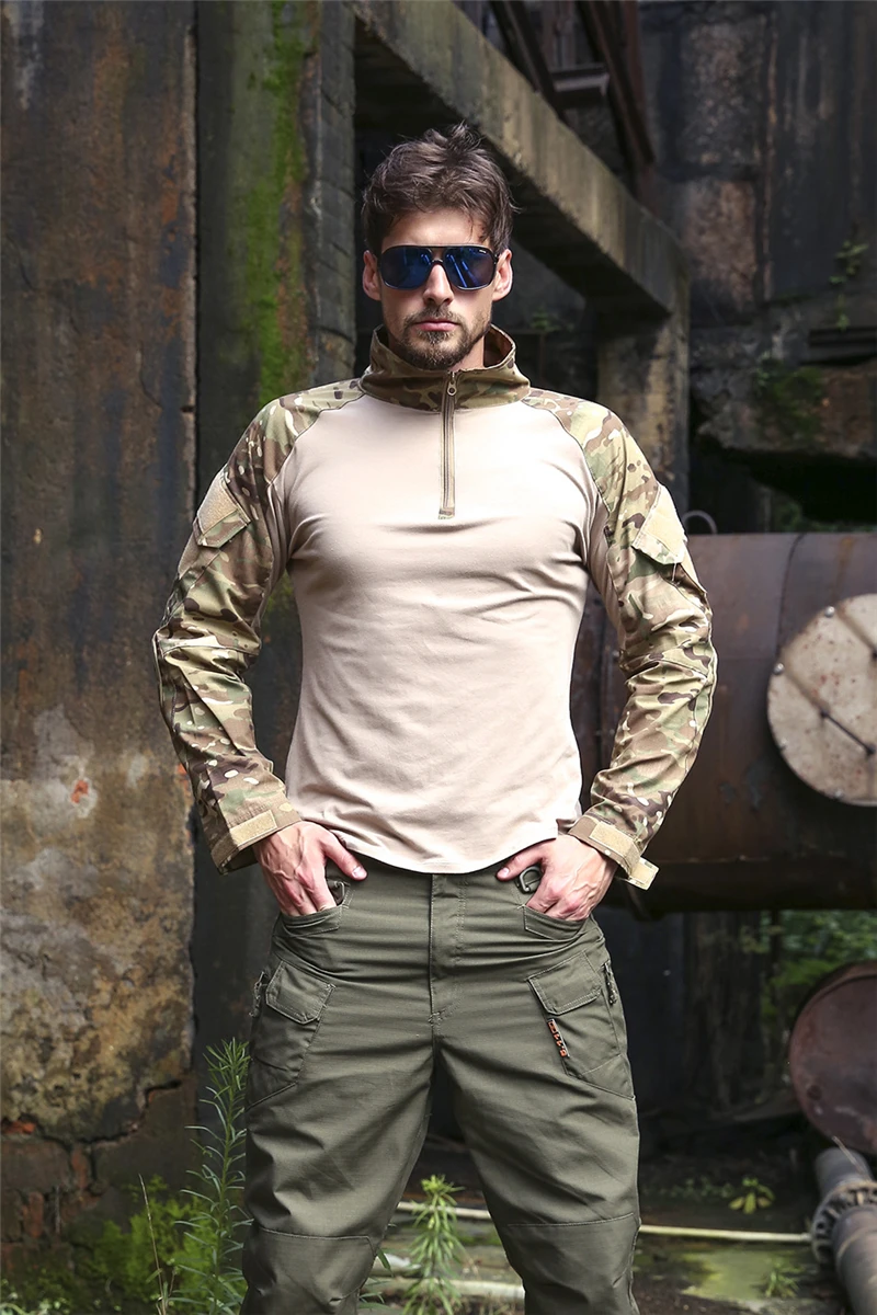 Skip Uniform Shirt CamSolomon US Taille asiatique S-3XL Cargo dehors Y-Airsoft Paintball DulT-Shirts Randonnée