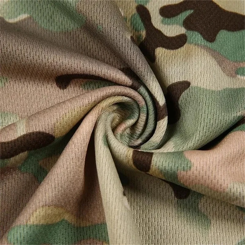 CamSolomon-T-shirt militaire à manches courtes pour homme, séchage rapide, entraînement fongique en plein air, t-shirts d'été