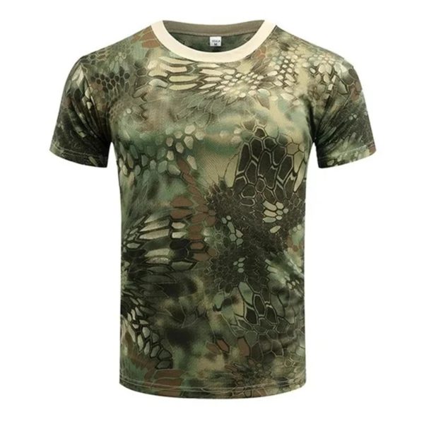 CamSolomon-T-shirt militaire à manches courtes pour homme, séchage rapide, entraînement fongique en plein air, t-shirts d'été – Image 6