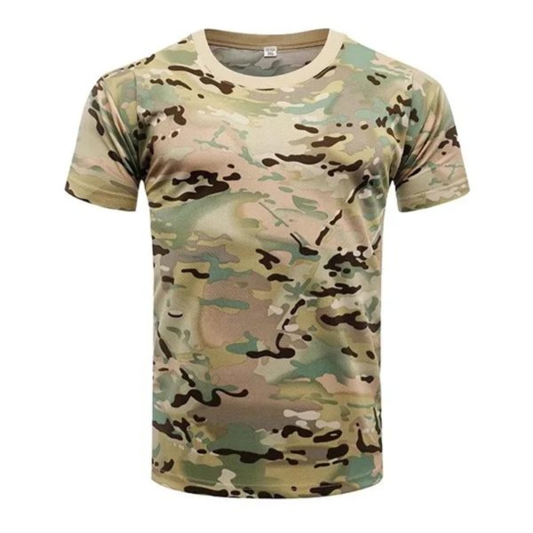 CamSolomon-T-shirt militaire à manches courtes pour homme, séchage rapide, entraînement fongique en plein air, t-shirts d'été – Image 5