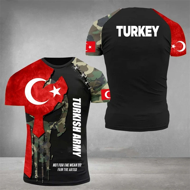 T-Shirt à Manches Courtes et Col Rond pour Homme, Vêtement à la Mode, Imprimé Forêt CamSolomon, Été