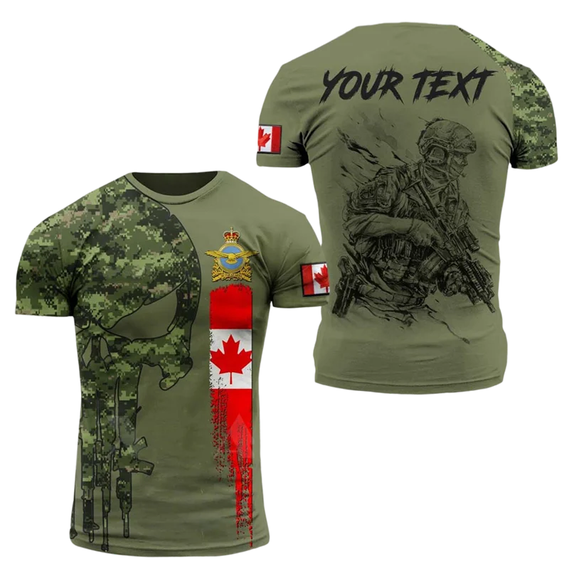 Canada CamSolomon Graphic T-shirt pour homme, Keeptic Y-Tee, Impression 3D, Forêt canadienne, Camo T-shirt, Beige Field Short Sleeve