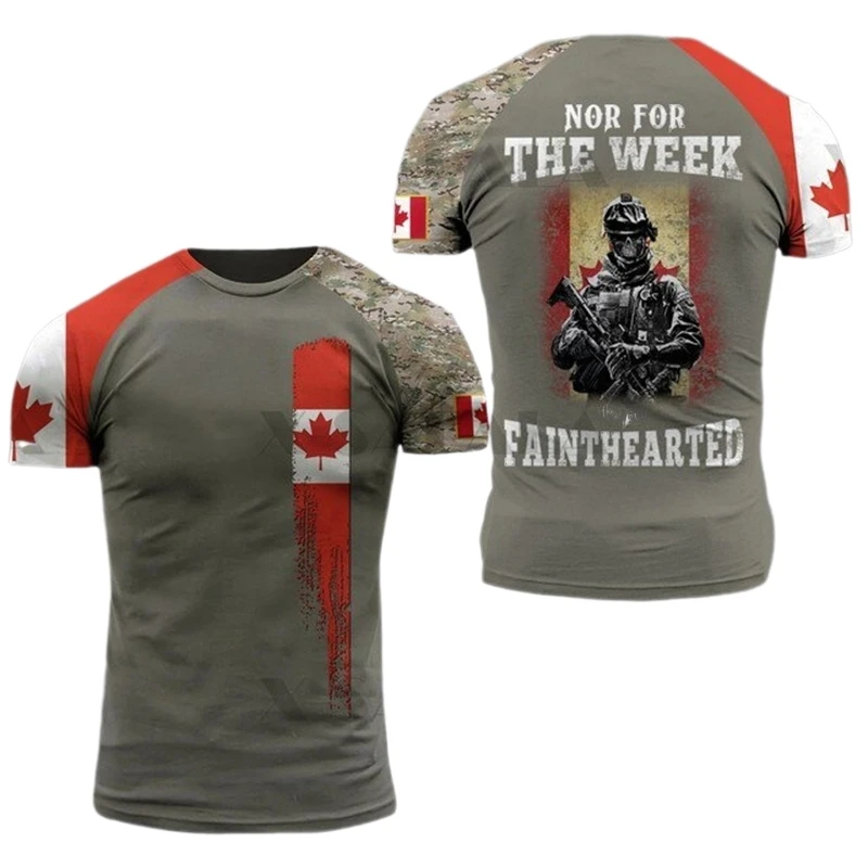 Canada CamSolomon Graphic T-shirt pour homme, Keeptic Y-Tee, Impression 3D, Forêt canadienne, Camo T-shirt, Beige Field Short Sleeve