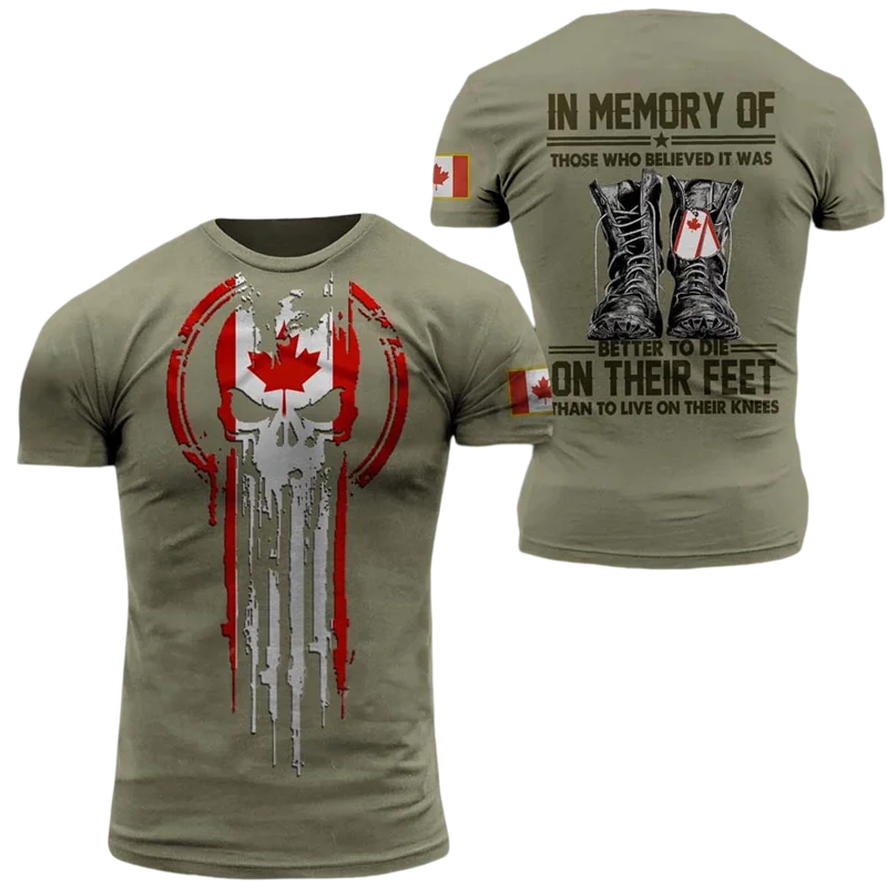 Canada CamSolomon Graphic T-shirt pour homme, Keeptic Y-Tee, Impression 3D, Forêt canadienne, Camo T-shirt, Beige Field Short Sleeve