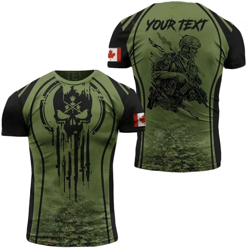 Canada CamSolomon Graphic T-shirt pour homme, Keeptic Y-Tee, Impression 3D, Forêt canadienne, Camo T-shirt, Beige Field Short Sleeve