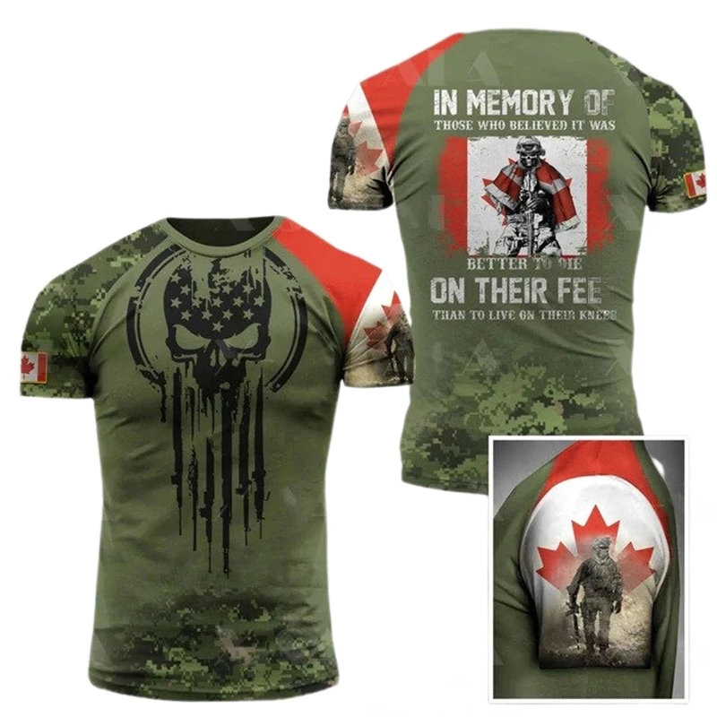 Canada CamSolomon Graphic T-shirt pour homme, Keeptic Y-Tee, Impression 3D, Forêt canadienne, Camo T-shirt, Beige Field Short Sleeve