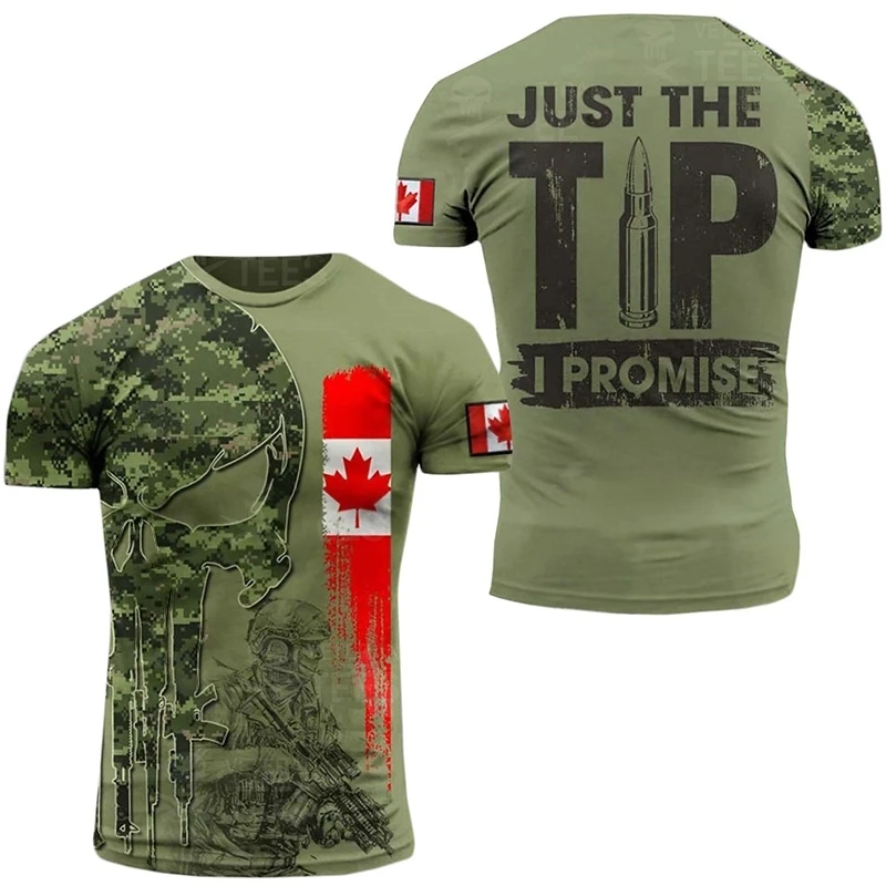 Canada CamSolomon Graphic T-shirt pour homme, Keeptic Y-Tee, Impression 3D, Forêt canadienne, Camo T-shirt, Beige Field Short Sleeve