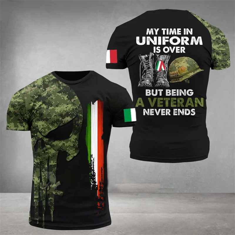 T-shirt à manches courtes imprimé camouflage italien 3D pour hommes, t-shirt classique, t-shirt de sport respirant, CamSolomon Y-Feel