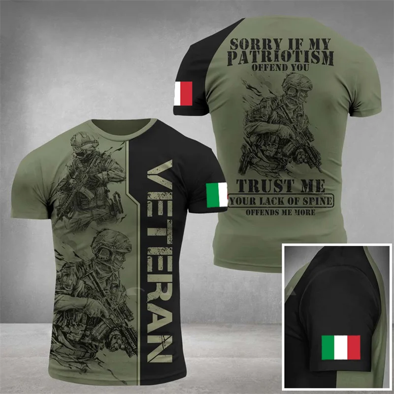 T-shirt à manches courtes imprimé camouflage italien 3D pour hommes, t-shirt classique, t-shirt de sport respirant, CamSolomon Y-Feel