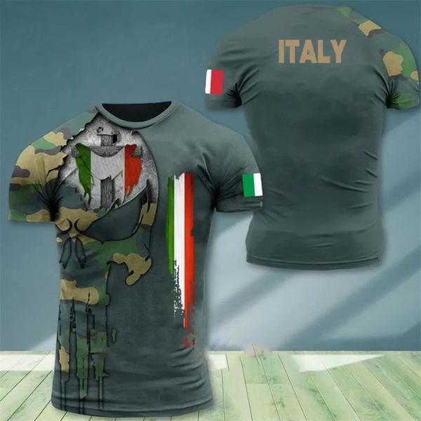 T-shirt à manches courtes imprimé camouflage italien 3D pour hommes, t-shirt classique, t-shirt de sport respirant, CamSolomon Y-Feel – Image 3
