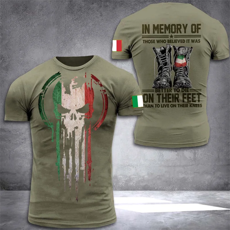 T-shirt à manches courtes imprimé camouflage italien 3D pour hommes, t-shirt classique, t-shirt de sport respirant, CamSolomon Y-Feel