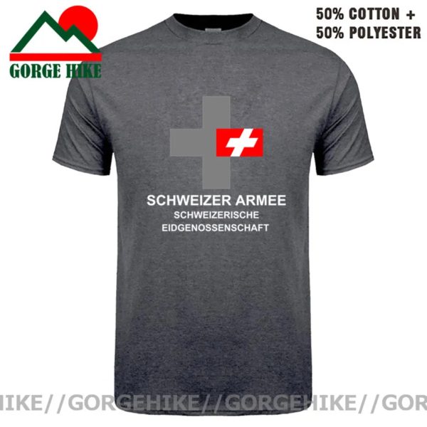 T-shirt à manches courtes de l'armée suisse d'Hollywood, haut militaire – Image 3