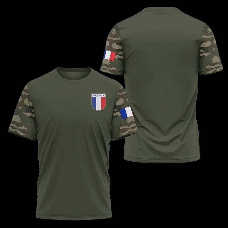 Solomon-T-shirt de sport de l'armée française pour homme, commando 3D, respirant, manches courtes, haut