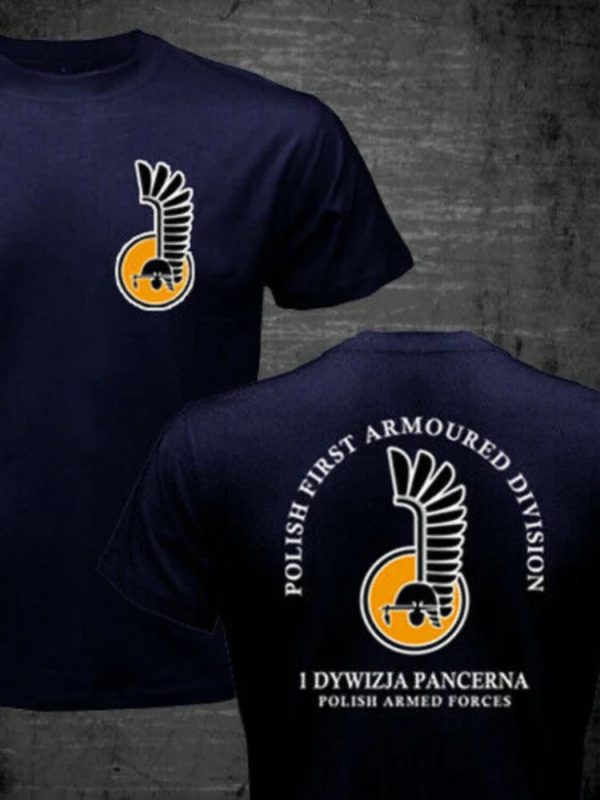T-shirt unisexe de cavalerie légère de l'armée de la première division blindée polonaise, haut de fitness décontracté, sports de plein air, imprimé en 3D, 03 – Image 4
