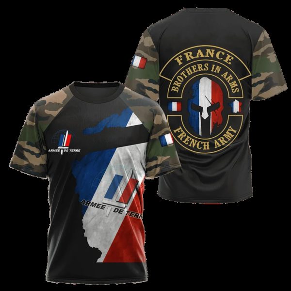 Solomon-T-shirt à Manches Courtes pour Homme et Femme, Vêtement des Forces Spéciales 3D de l'Armée Française – Image 3