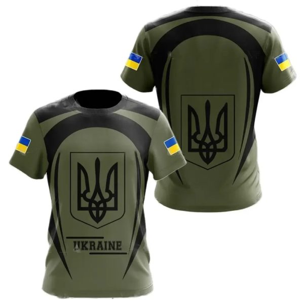 Chemise à manches courtes pour hommes, T-shirt à col rond, Économie pour hommes, Streetwear respirant, Ukraine Feel, Armée CamSolomon, Y-21e, Été – Image 3